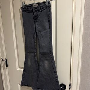 EUC fuels size 10 Rock $ Roll Denim Dark Gray Flare Jeans